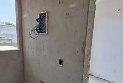 Revestimento nas paredes das áreas molhadas (6o pavimento e fiação no 3o pavimento)