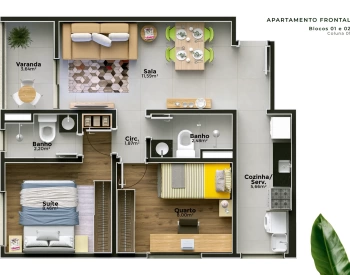 Blocos 01 e 02 - Coluna 01